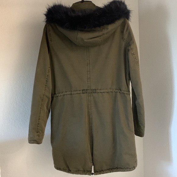 Anthropologie HEI HEI Richmond Hood Removable Faux Fur Anorak Jacket - Picture 4 of 8
